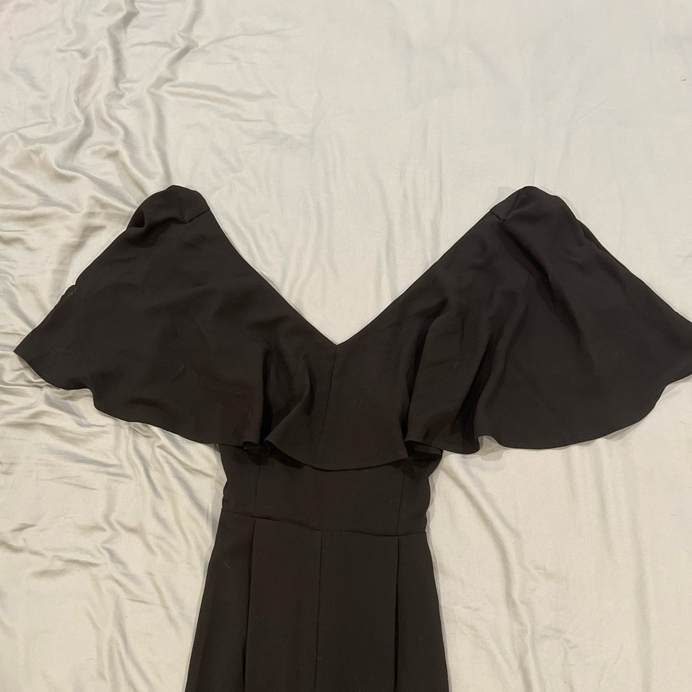 Black wide leg jumpsuit sz L